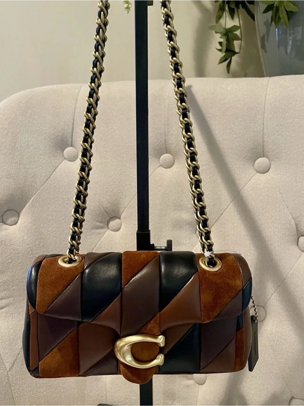 Coach  Genuine Leather & Suede Patchwork Tabby 20  NWT Timeless 🎁